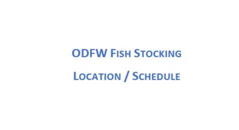 oregon fishing|Weekly trout stocking schedule .